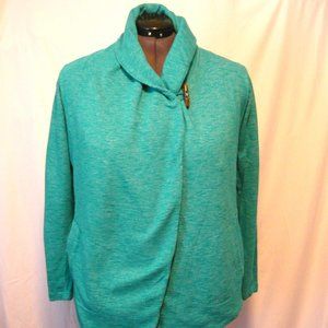 The North Face XL Crossover Wrap Cardigan in Teal